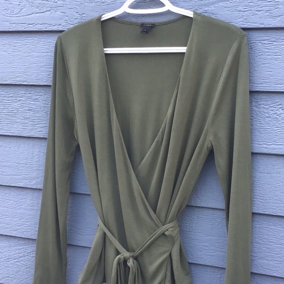 J. Crew Wrap Long Sleeve Top - Picture 3 of 8
